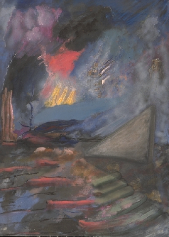 'In Anticipation Of The Bombing Of Baghdad 1991' - photo of painting by Nick Applebee